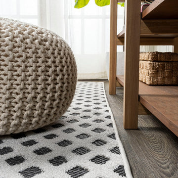 Rabat High-low Pile Mini-diamond Trellis Area Rug